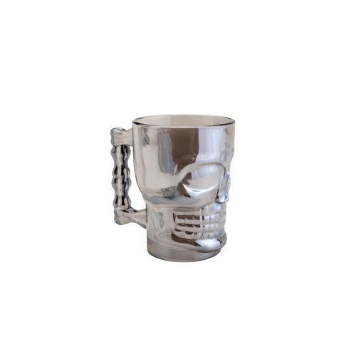 Caneca com Alça para Chopp/Cerveja Vidro Caveira 510ml 7624 Lyor