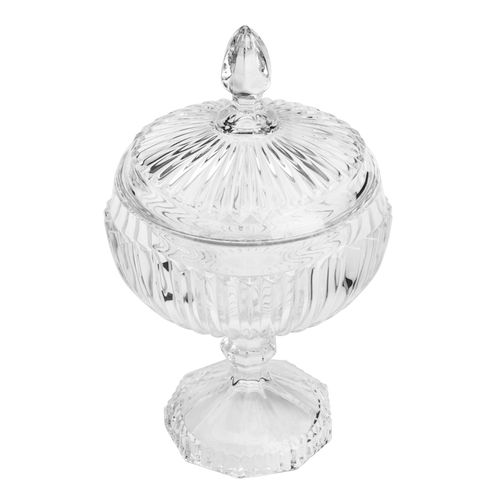 Potiche Decorativo com Pé de Cristal de Chumbo Elizabeth 7492 Lyor