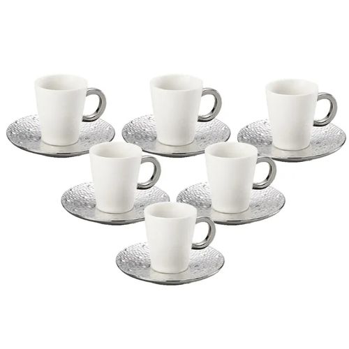 Conjunto 6 Xícaras par Café Porcelana Super White Drop 8112 Lyor