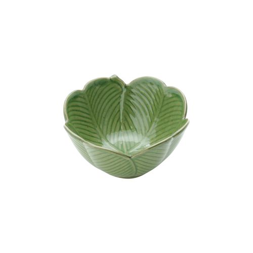 Centro de Mesa Decorativo Cerâmica Banana Leaf Verde 4133 Lyor