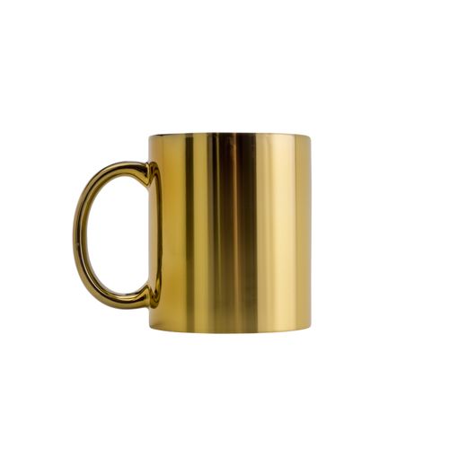 Caneca de Porcelana Luminus 325ml Dourada 8437 Lyor