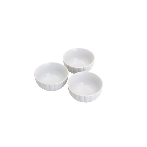 Conjunto 3 petisqueiras Cerâmica Shell Branco 68344 Lyor