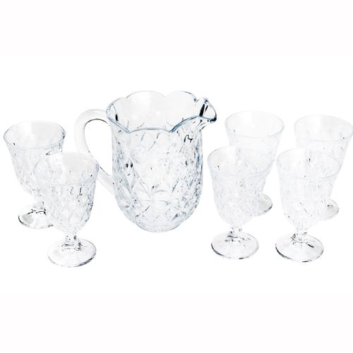 Conjunto Jarra e 6 Taças 6869 Cristal Lyor