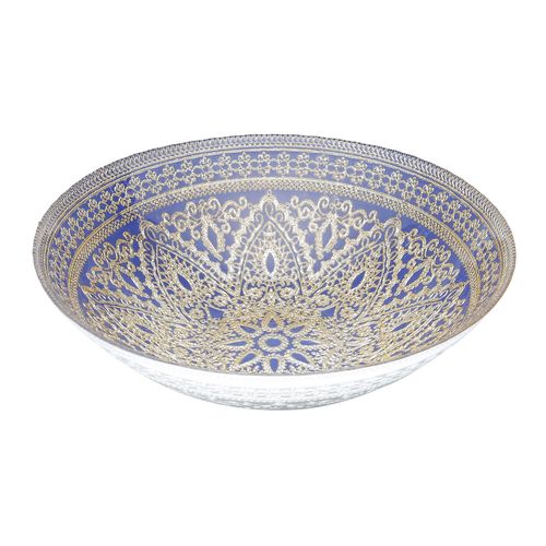 Centro de Mesa de Vidro Capadócia Azul 3787 Lyor