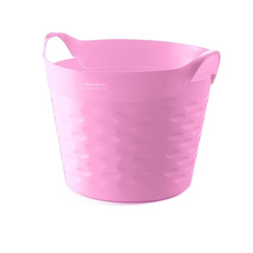 Cesto Organizador Infantil 30L Circular Rosa Sanremo