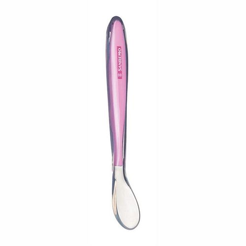 Colher Infantil Silicone 6m  Rosa SR85540 Sanremo