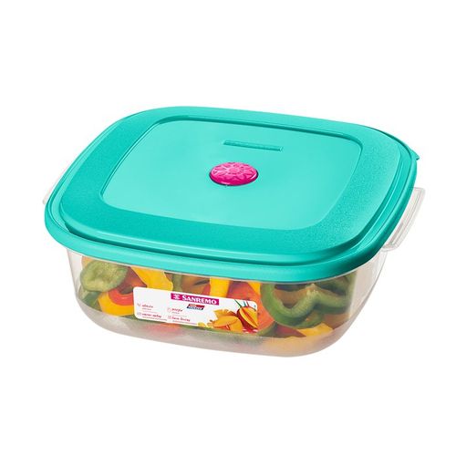 Pote de Plástico Quadrado Baixo 460/2 Cores Sortidas Sanremo