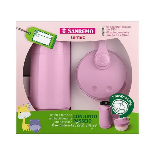 Conjunto Garrafa 250ml   Pote de Leite em Pó SR1001/62 Sanremo