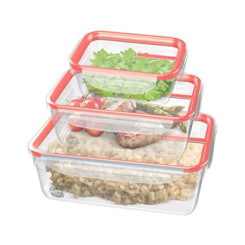 Conjunto de 3 Potes de Plástico com Travas SR1741/33C Sanremo