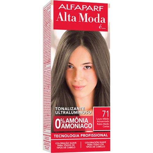 Tonalizante 71 Louro Médio Acinzentado 120g Alta Moda