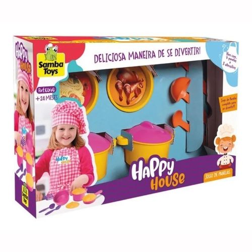 Kit House Jogo De Panelas Infantil Samba Toys