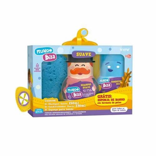 Kit Shampoo e Condicionador Suave Mundo Bita com Esponja - VIEW