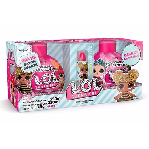 Kit Shampoo e Condicionar e Batom Lol Cabelos Cacheados