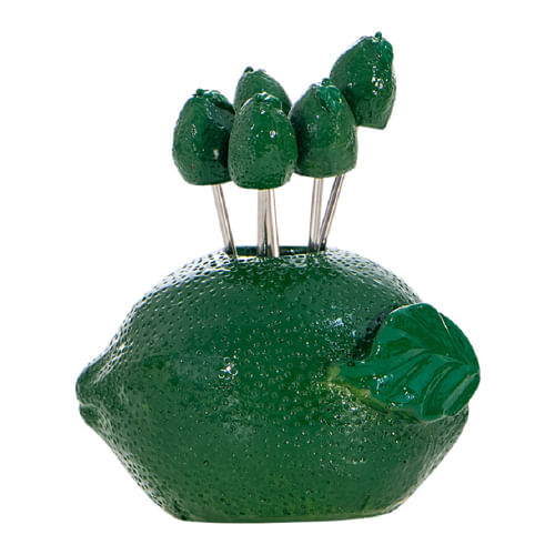 Palitos Para Petiscos Forma de Limão Petisqueira 5 Palitos Art House