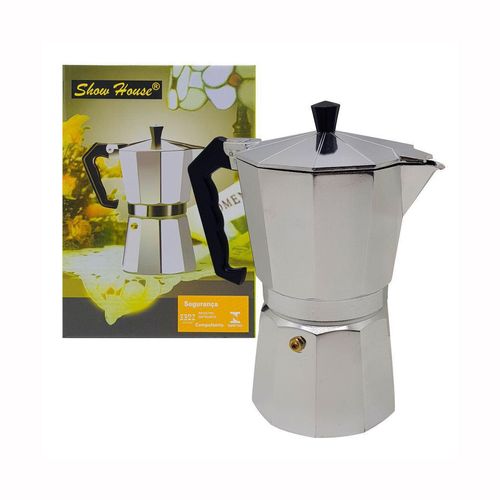 Cafeteira italiana alumínio Show House 150ml 3 xícaras