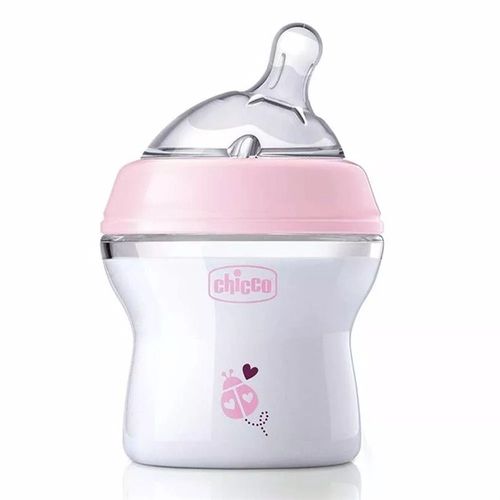 Mamadeira Step Up 0m  150ml Fluxo Normal Rosa Chicco