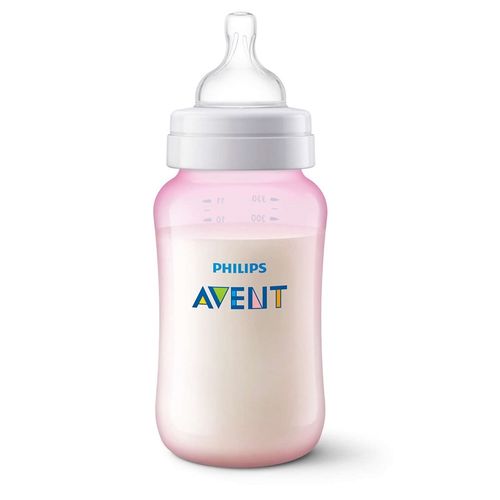Mamadeira Classic 330ml 3m  Rosa SCF567/17 Avent Philips