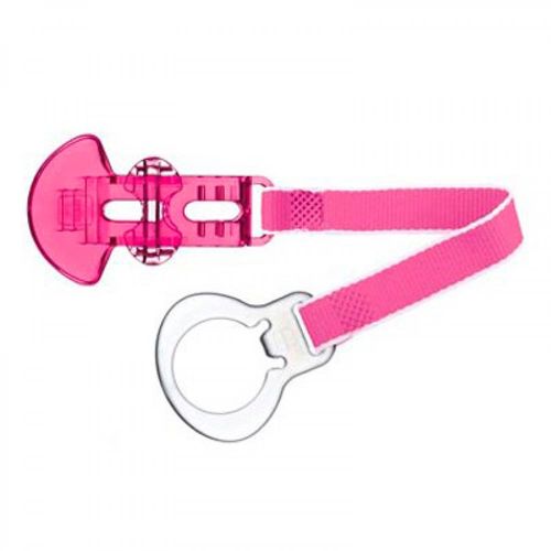 Clip Prendedor de Chupeta Crystal Girls Rosa 0 M 3916 MAM