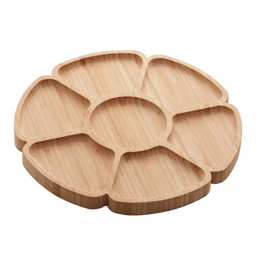 Petisqueira com 7 Divisórias de Bambu Flower 135 Lyor