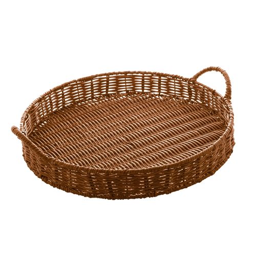 Bandeja com Alça de Plástico Rattan 1523 Lyor