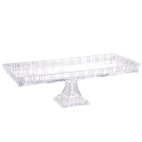 Travessa Com Pé em Cristal Dragon 34x15x10,5cm 4426 Lyor