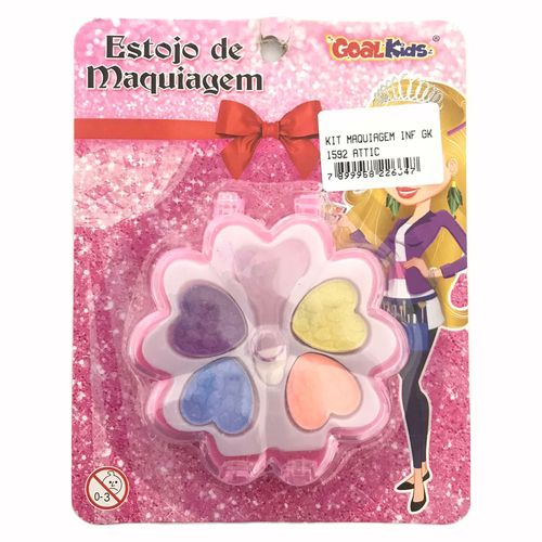 Mini Estojo de Maquiagem Infantil Goal Kids Formato de Flor