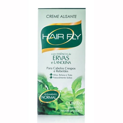 Creme Alisante Hair Fly Ervas e Lanolina 80g Alisamento Normal