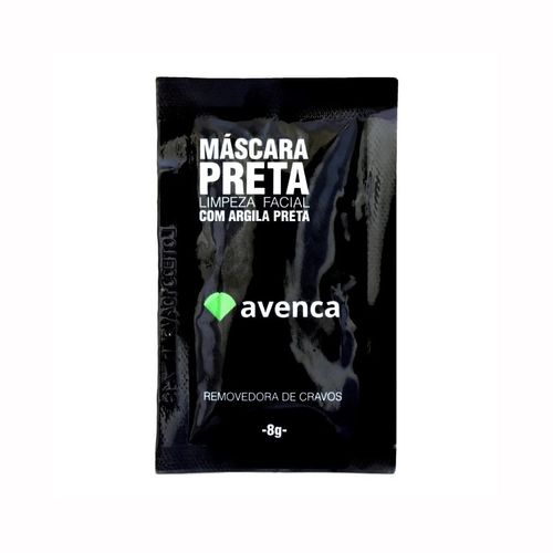 Máscara Limpeza Facial Avenca Argila Preta Sachê 8g
