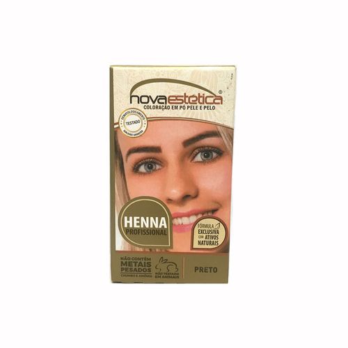 Kit Henna Para Sobrancelha Nova Estética Preto 2,5g