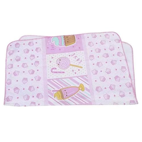 Cobertor de Bebê Baby Nice Bordado 90cm x 1,10m Rosa Minasrey