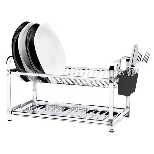 Escorredor Para 16 Pratos Com Porta Talheres Mak Inox