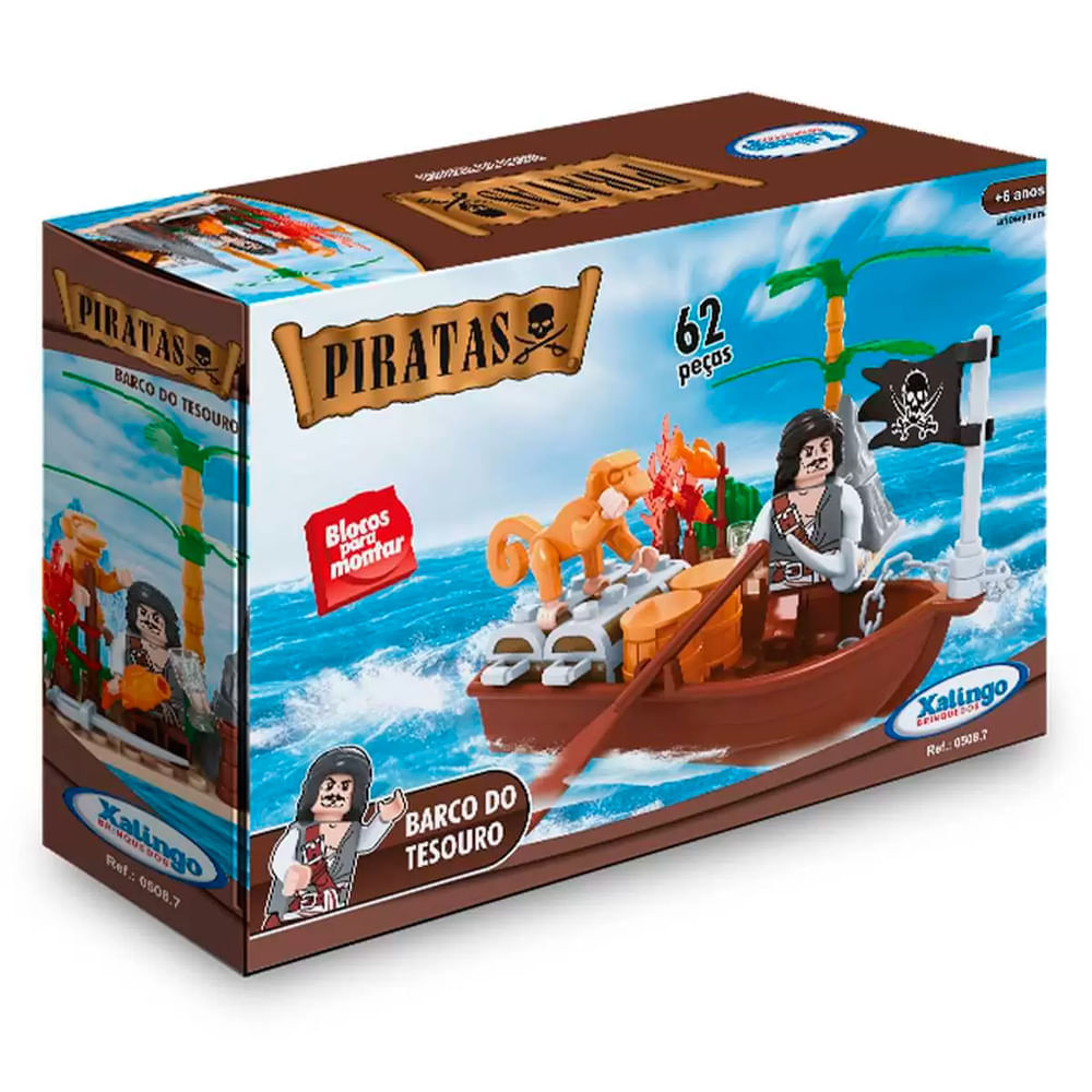 Jazwares Pacote De Jogo De Bonecos De Ação Construa Um Barco Para O Tesouro  Roblox Dourado