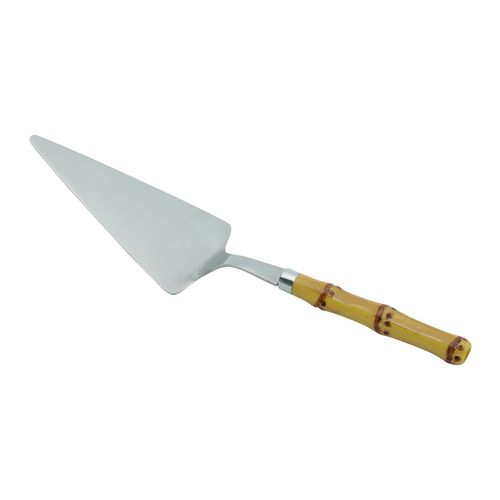 Conjunto de 2 pçs Salada de Aço Inox com Cabo de Plástico Cor Bambu Natural 21cm Lyor