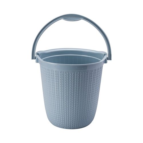 Balde de Plástico 8L Trama Baby Azul 9372 Plasútil