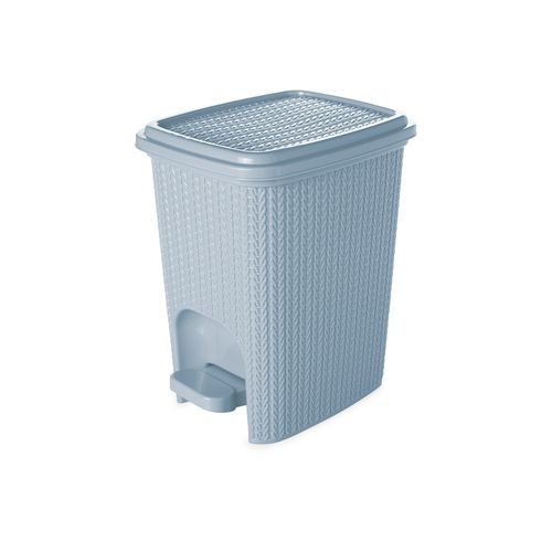 Lixeira de Plástico 7L com Pedal Trama Azul 9379 Plasútil