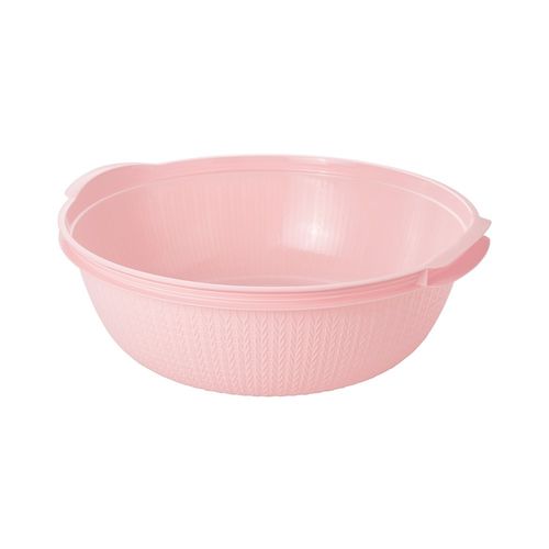 Bacia de Plástico Redonda 17L Trama Rosa 14024 Plasútil