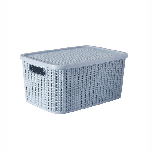 Caixa Organizadora 2,8L Tampa 239 Trama Azul Plasútil