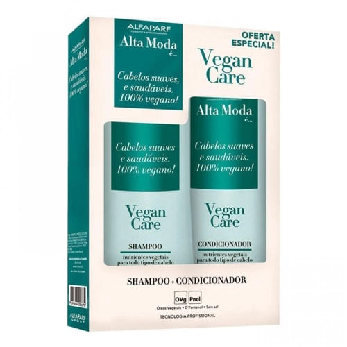 Kit Altamoda Vegan Care Shampoo   Condicionador 300ml