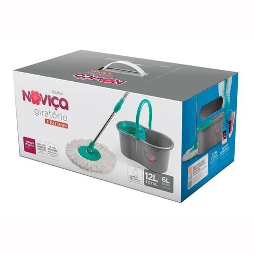 Mop Noviça Giratorio Balde 12 Litros Bettanin BT1391