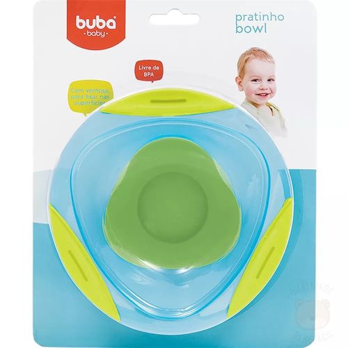 Pratinho Bowl Azul com Ventosa Azul 5807 Buba