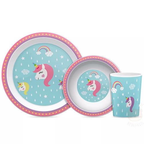 Kit de Refeição para Bebês 7533 Unicórnio Buba