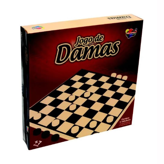 Jogo De Dama Aquarela Brinquedos - papelariamalibu