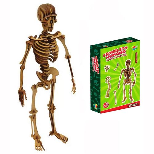 Quebra Cabeça Esqueleto Humano 129 Aquarela