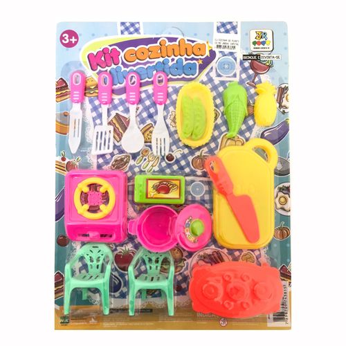 Kit Cozinha Infantil Divertida 17 Pçs JR Toys