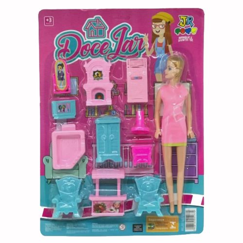 Brinquedo Doce Lar Casinha com Boneca Jr Toys