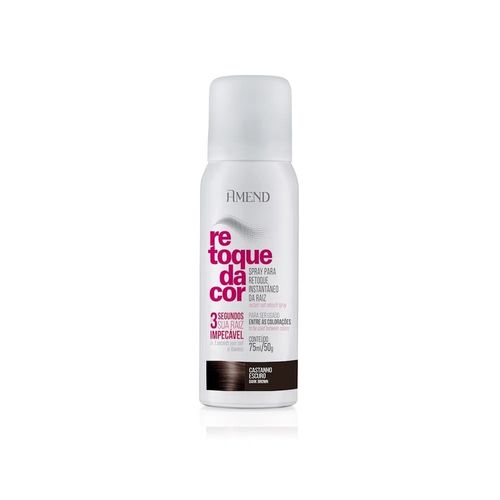 Spray para Retoque Instantâneo da Raiz Cor Castanho Escuro 75ml Amend