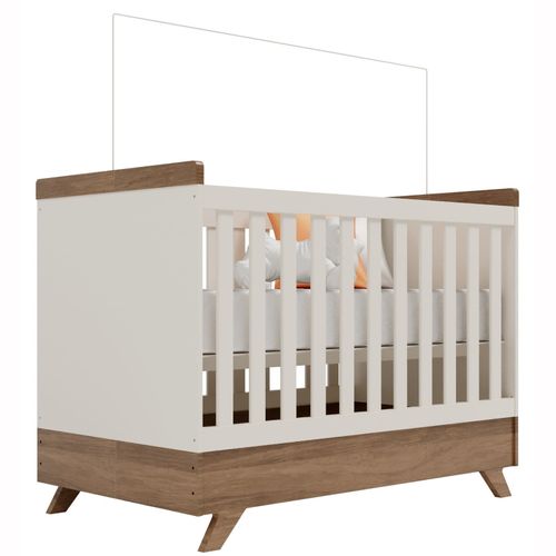 Berço Cama Vitória Off White/Carvalho 11850 Canaã