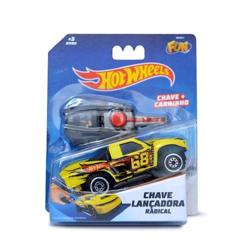 Carrinho Hot Wheels Com Chave Lançadora Sortidos Fun Divirta-se