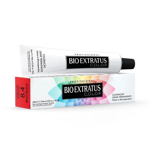 Tintura 8.4 Louro Claro Acobreado 60mL Bio Extratus