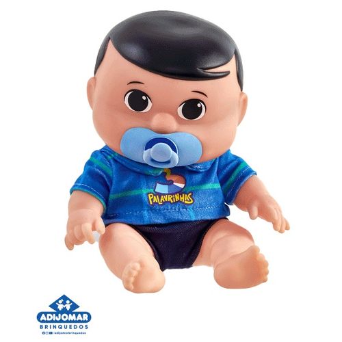 Brinquedo Boneco De Vinil 3 Palavrinhas Linha Baby Miguel Adijomar